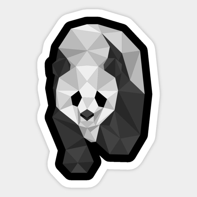 Abstract Panda Bear Sticker by EarlAdrian